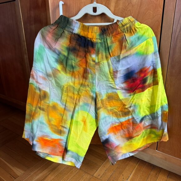 Dries Van Noten Tie-Dye Print Knee-Length Shorts (sz 38) - Picture 7 of 10